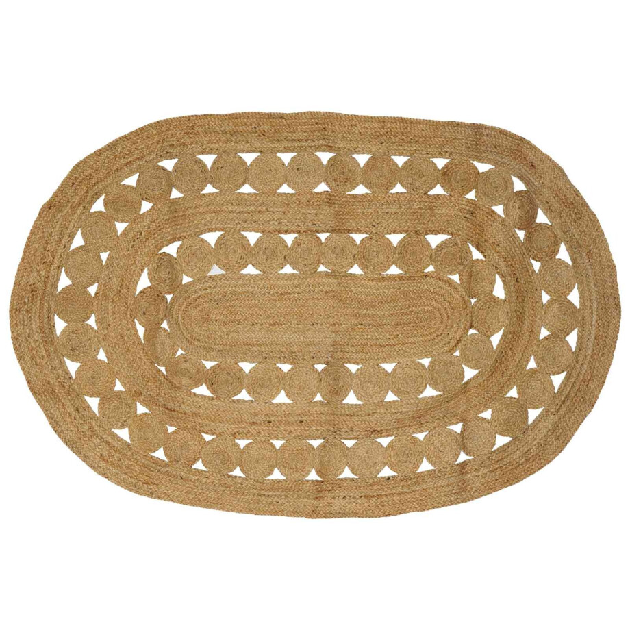 vidaXL Vloerkleden Naturel 152 x 245 cm Jute vidaXL Vloerkleden Naturel 152 x 245 cm Jute afbeelding 1