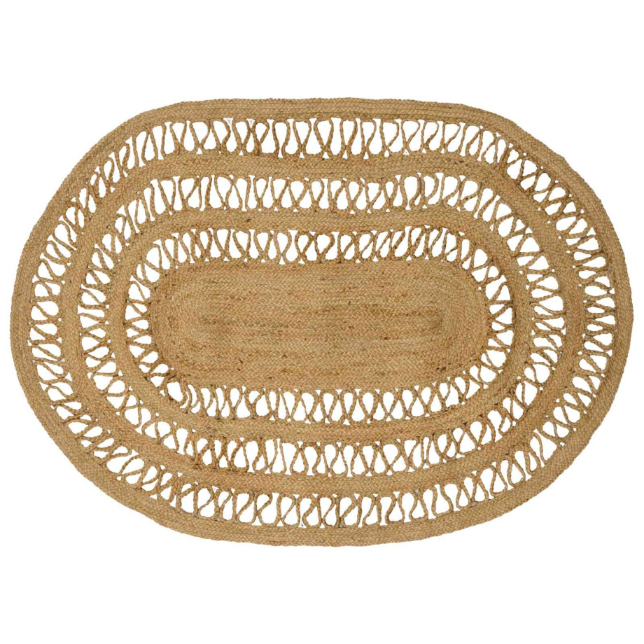 vidaXL Vloerkleden Naturel 100 x 152 cm Jute afbeelding 1