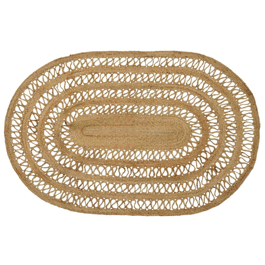 vidaXL Vloerkleden Naturel 122 x 183 cm Jute afbeelding 1