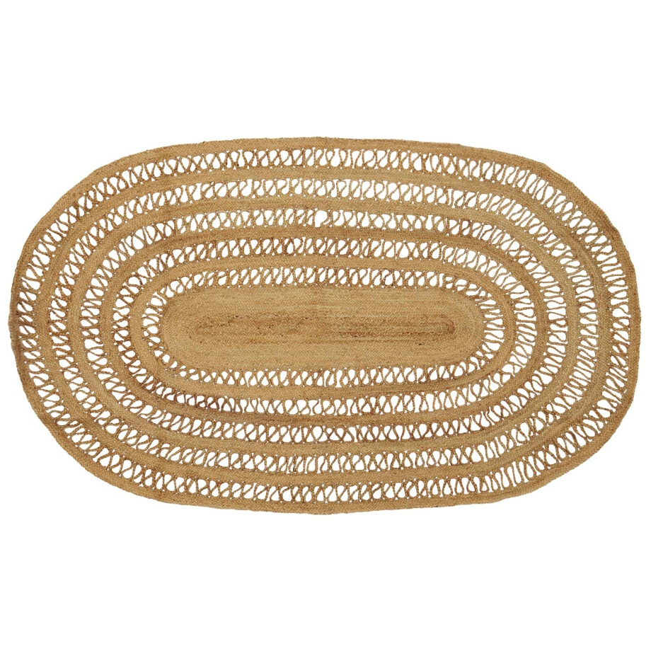 vidaXL Vloerkleden Naturel 152 x 245 cm Jute vidaXL Vloerkleden Naturel 152 x 245 cm Jute afbeelding 1