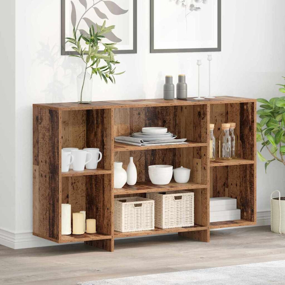 vidaXL Dressoir Oudhout 120 x 30 x 75 cm Bewerkt hout vidaXL Dressoir Oudhout 120 x 30 x 75 cm Bewerkt hout afbeelding 1