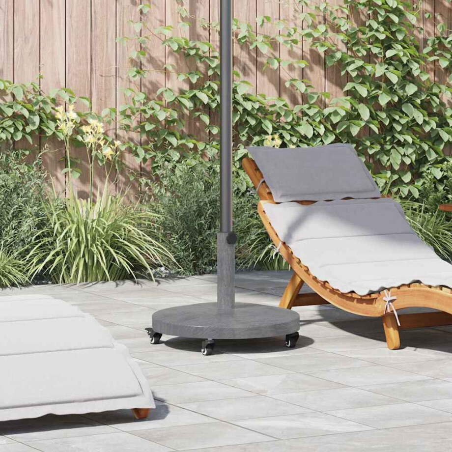 vidaXL Buiten Parasols Donkerhout 48 x 48 x 32.5 cm Staal, Beton afbeelding 1