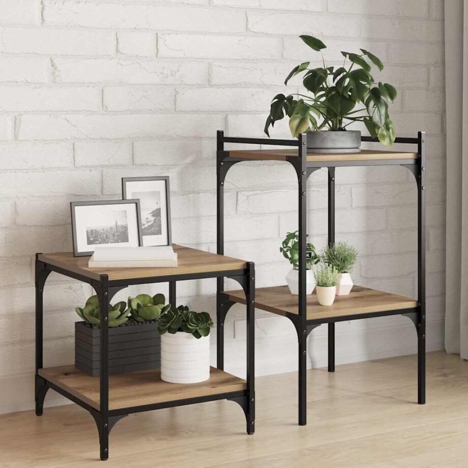 vidaXL Boekenplank Bord 4 pcs Bruin 40 x 40 x 1,5 cm Bewerkt hout afbeelding 1