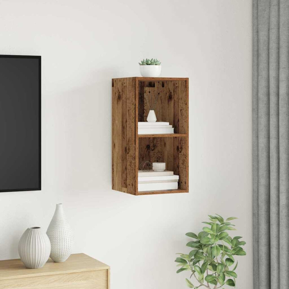 vidaXL Tv-meubelset Oud Hout 37 x 37 x 72 cm Bewerkt hout vidaXL Tv-meubelset Oud Hout 37 x 37 x 72 cm Bewerkt hout afbeelding 1