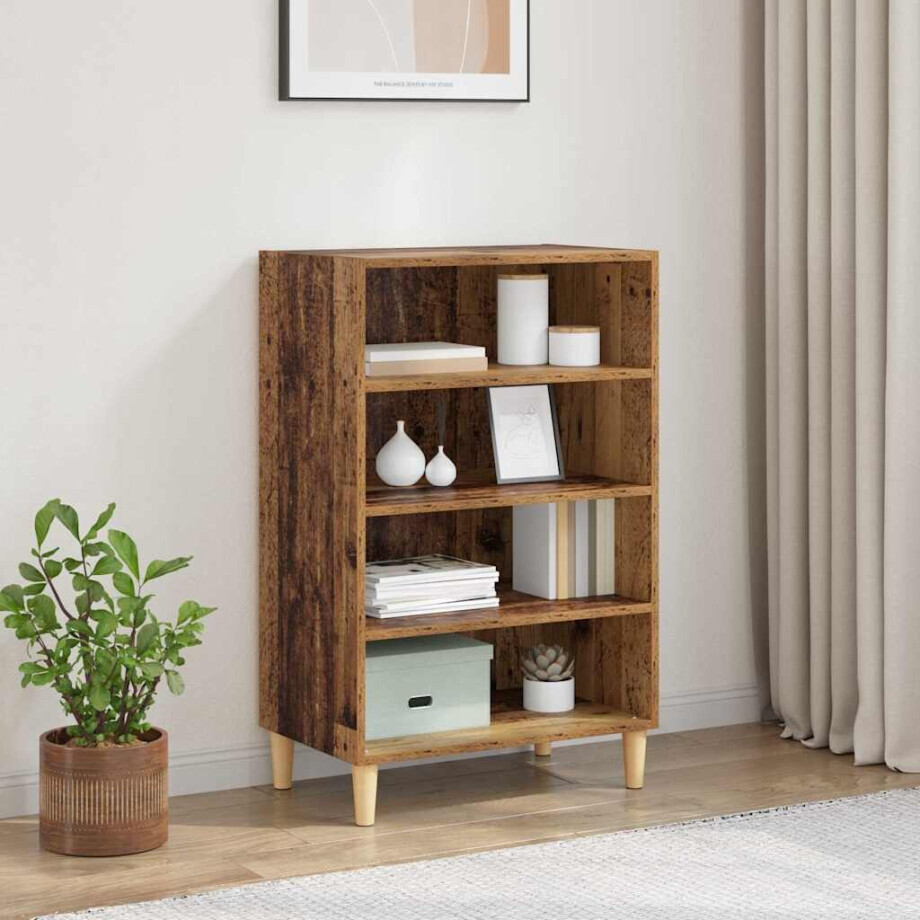 vidaXL Dressoir Oudhout 57 x 35 x 89.5 cm Bewerkt hout afbeelding 1