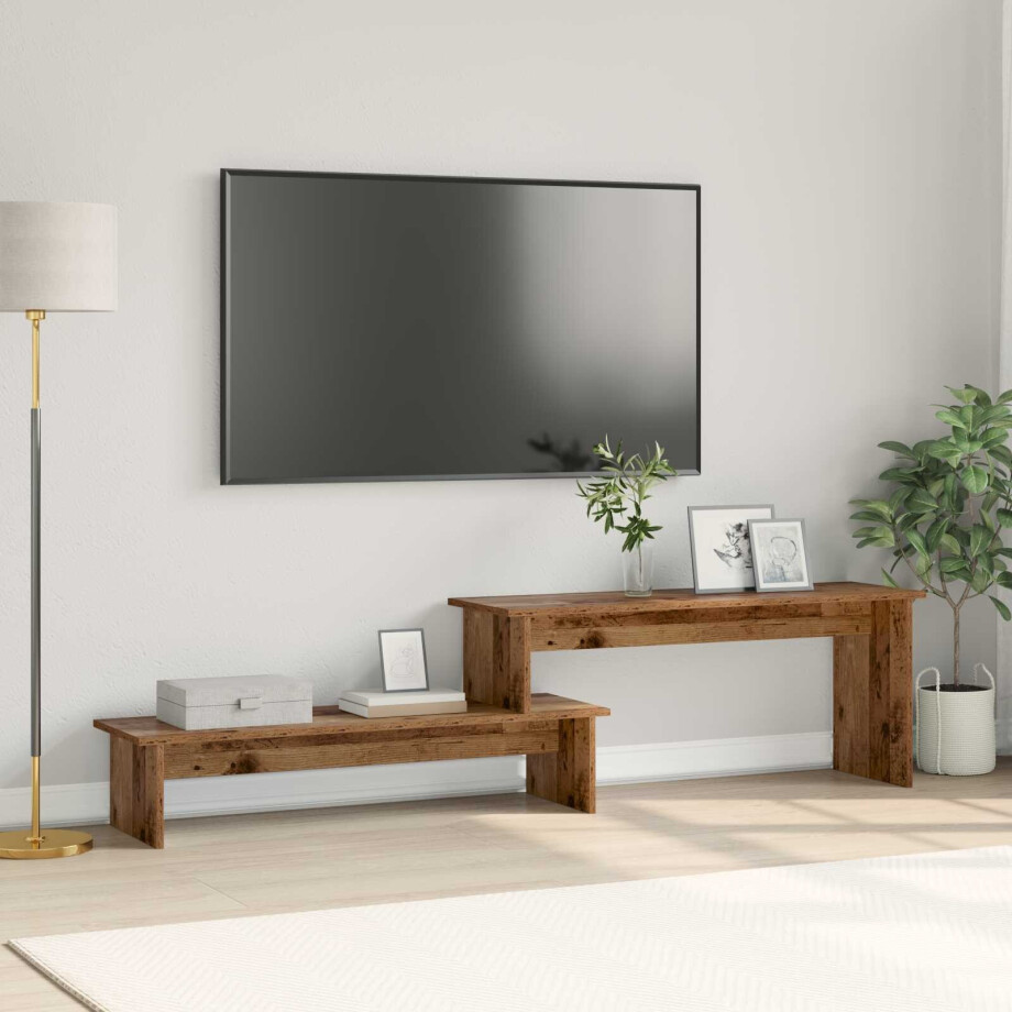 vidaXL Tv-meubelset Oud Hout 180 x 30 x 43 cm Bewerkt hout vidaXL Tv-meubelset Oud Hout 180 x 30 x 43 cm Bewerkt hout afbeelding 1