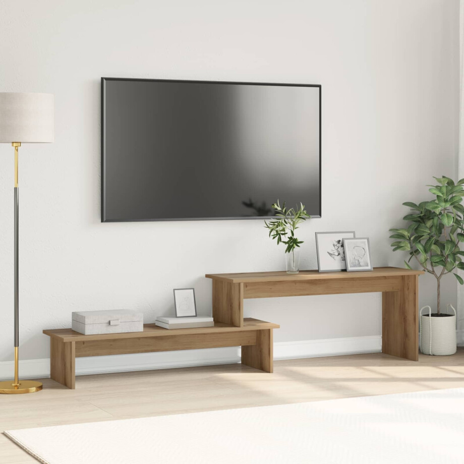 vidaXL Tv-meubelset Artisan Eiken 180,5 x 30 x 43 cm Bewerkt hout vidaXL Tv-meubelset Artisan Eiken 180,5 x 30 x 43 cm Bewerkt hout afbeelding 1