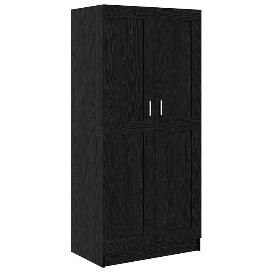 vidaXL Kledingkast Zwart eiken 82,5 x 51,5 x 180 cm Bewerkt hout vidaXL Kledingkast Zwart eiken 82,5 x 51,5 x 180 cm Bewerkt hout afbeelding 1