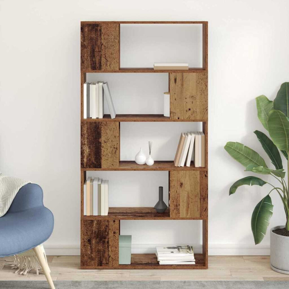 vidaXL Tv-meubelset Wandgemonteerd Bruin 80 x 24 x 156 cm Bewerkt hout afbeelding 1