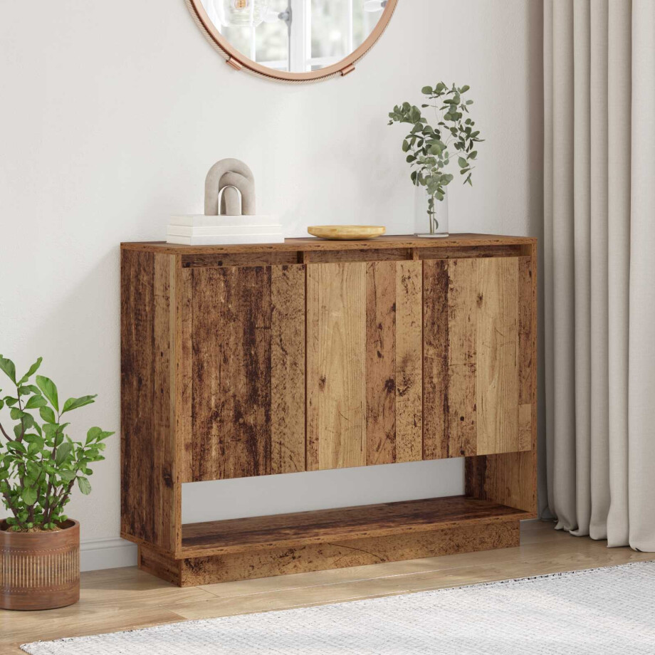 vidaXL Dressoir Oudhout 97 x 29 x 75 cm Bewerkt hout vidaXL Dressoir Oudhout 97 x 29 x 75 cm Bewerkt hout afbeelding 1