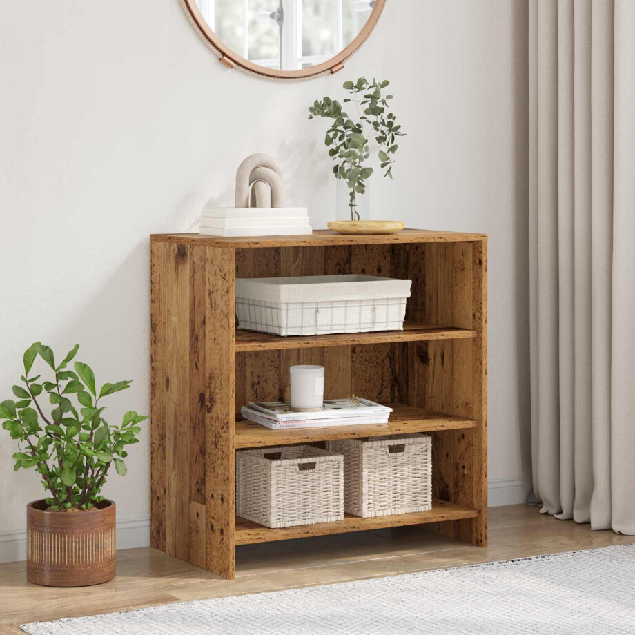 vidaXL Dressoir Bruin 70 x 41 x 75 cm Bewerkt hout vidaXL Dressoir Bruin 70 x 41 x 75 cm Bewerkt hout afbeelding 1
