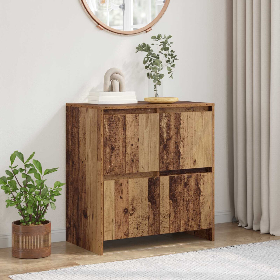 vidaXL Dressoir Oudhout 70 x 41 x 75 cm Bewerkt hout vidaXL Dressoir Oudhout 70 x 41 x 75 cm Bewerkt hout afbeelding 1