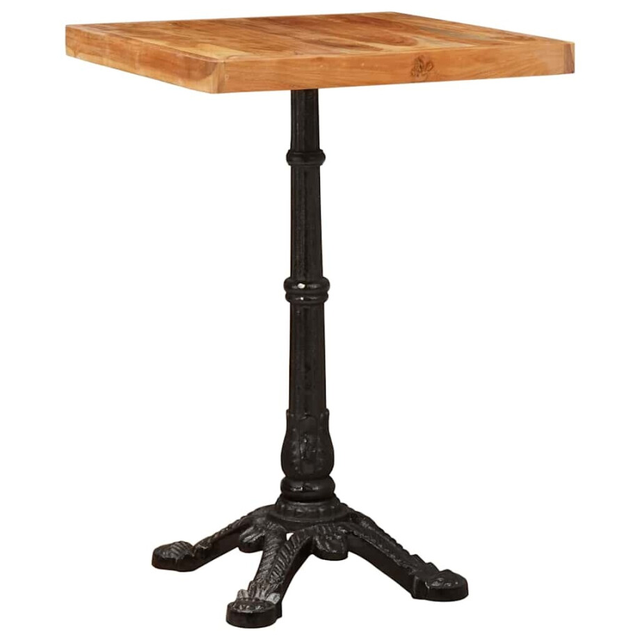 vidaXL Bistrotafel Bruin 50 x 50 x 76 cm Massief Acaciahout afbeelding 1