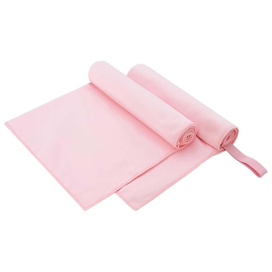 vidaXL Sporthanddoeken 2 pcs Roze 100 x 50 cm Polyester en polyamide afbeelding 1
