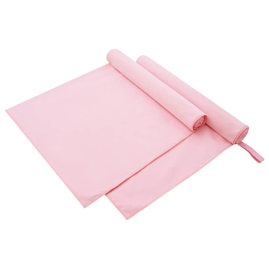 vidaXL Sporthanddoeken 2 pcs Roze 180 x 90 cm Polyester en polyamide vidaXL Sporthanddoeken 2 pcs Roze 180 x 90 cm Polyester en polyamide afbeelding 1