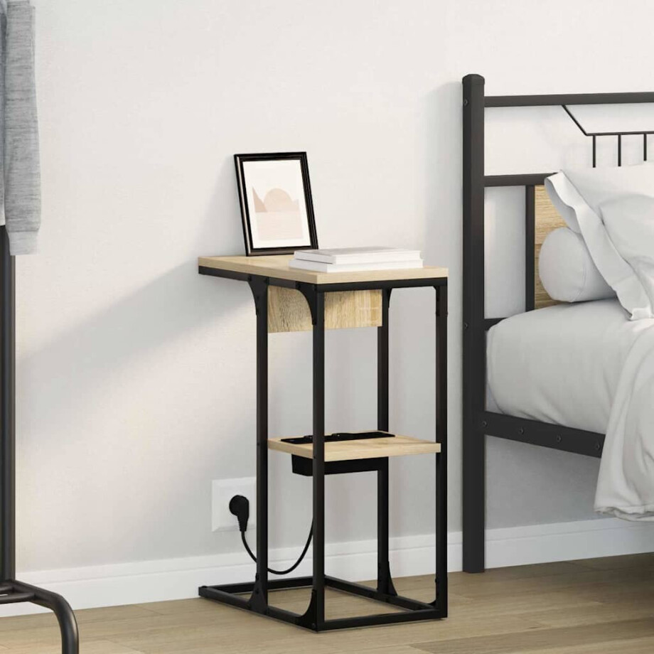 vidaXL Nachtkastje Sonoma Eiken 41,5 x 26 x 60,5 cm Bewerkt hout vidaXL Nachtkastje Sonoma Eiken 41,5 x 26 x 60,5 cm Bewerkt hout afbeelding 1