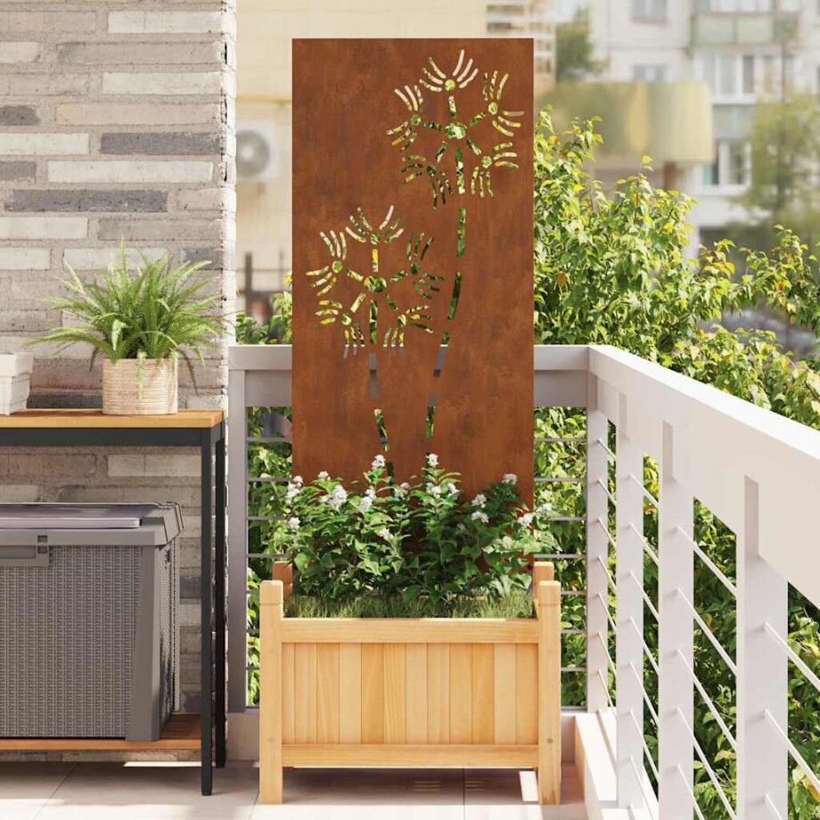 vidaXL Tuin decoratief paneel Roestig 50 x 140 cm Verweerd staal afbeelding 1