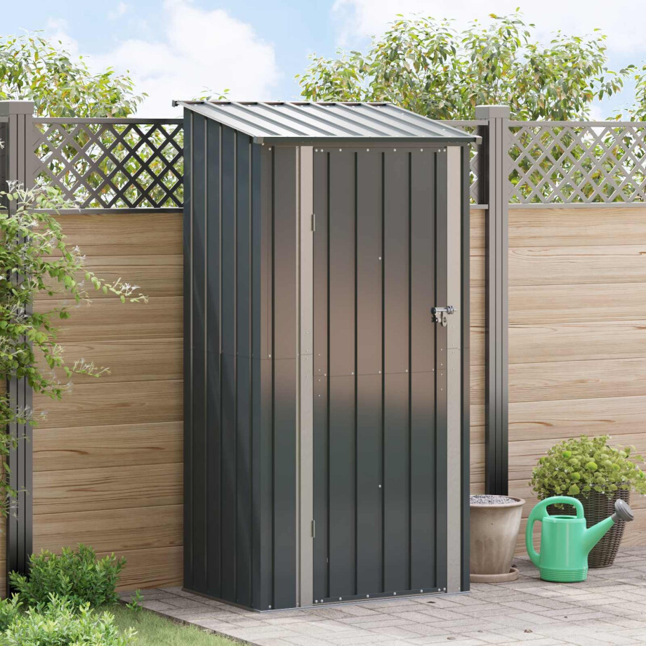 vidaXL Tuinhuisjes Antraciet 103 x 74 x 200 cm Metaal afbeelding 1