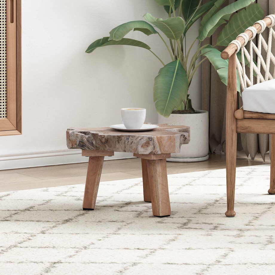 vidaXL Nachtkastje Bruin 40 x 40 x 25 cm Massief Gerecycled Hout afbeelding 1