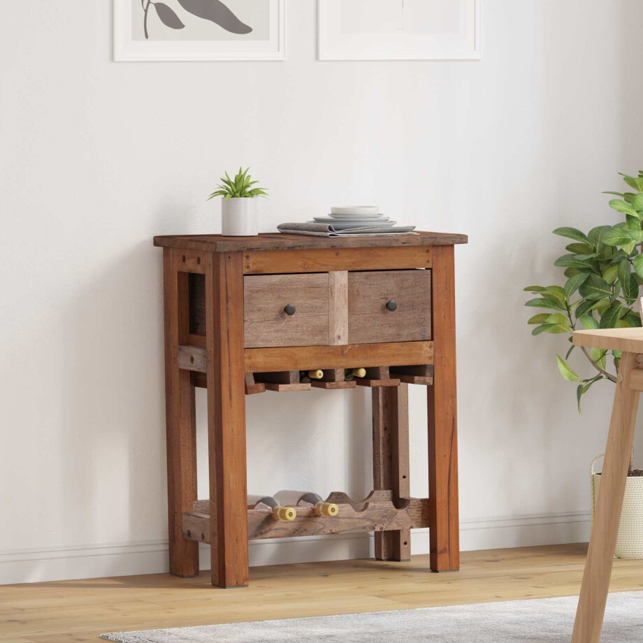 vidaXL Kast Bruin 60 x 30 x 70 cm Massief Gerecycled Hout afbeelding 1