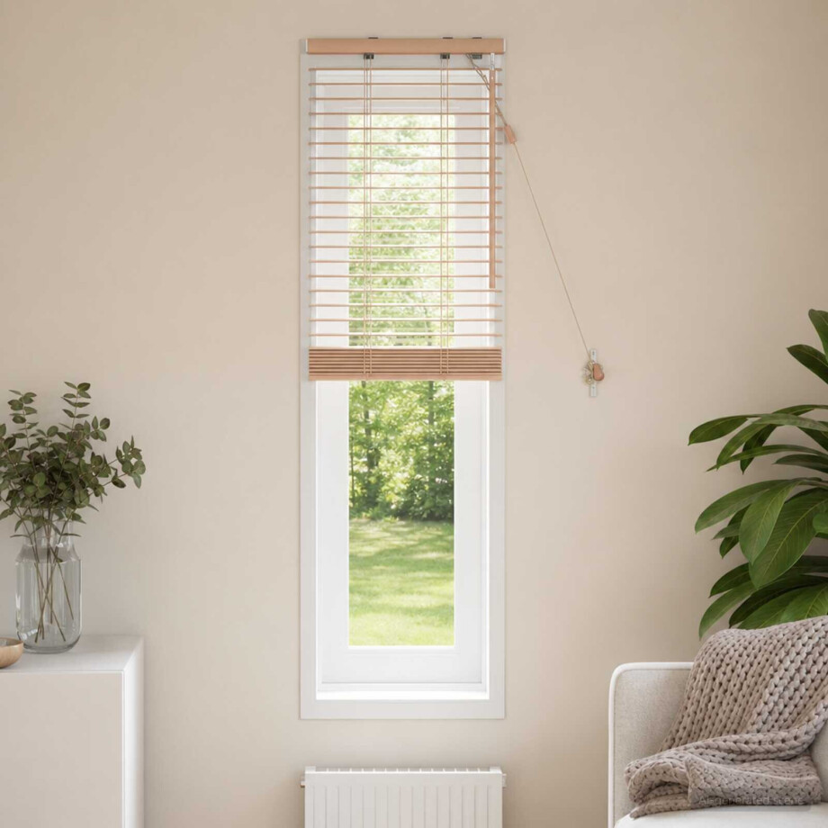vidaXL Venetiaanse jaloezie Eiken Look 50 x 130 cm 35 mm afbeelding 1