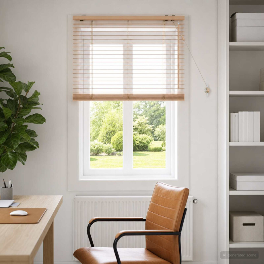 vidaXL Venetiaanse jaloezie Eiken Look 90 x 160 cm 35 mm vidaXL Venetiaanse jaloezie Eiken Look 90 x 160 cm 35 mm afbeelding 1