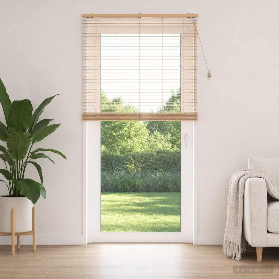 vidaXL Venetiaanse jaloezie Eiken Look 135 x 250 cm 35 mm afbeelding 1