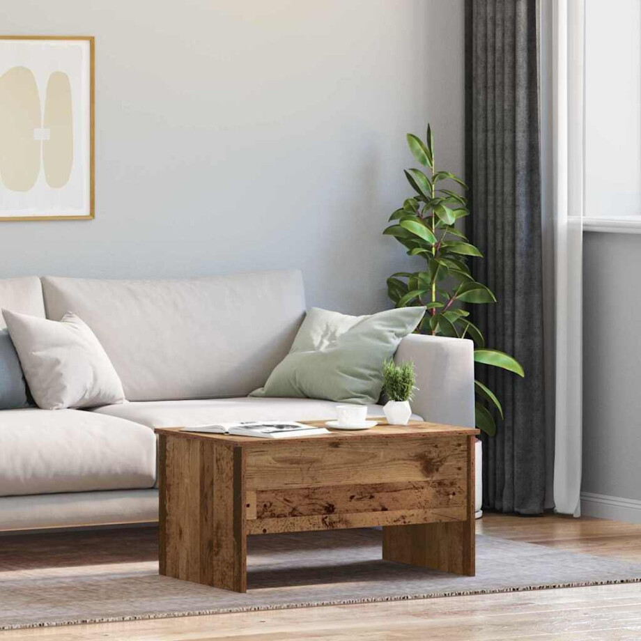 vidaXL Salontafel Oud Hout 102 x 50,5 x 46,5 cm Bewerkt hout vidaXL Salontafel Oud Hout 102 x 50,5 x 46,5 cm Bewerkt hout afbeelding 1