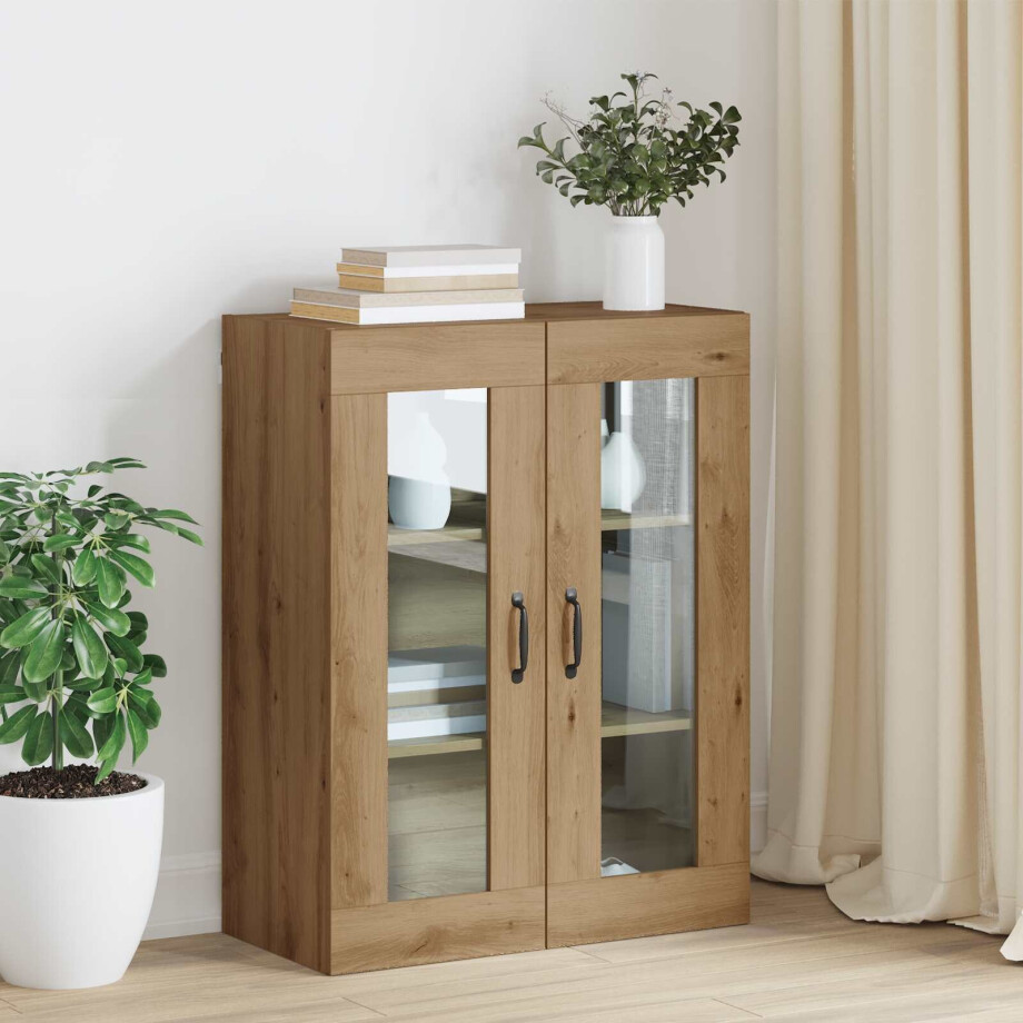 vidaXL Opbergkast Wandgemonteerd Artisan Eiken 69,5 x 34 x 90 cm afbeelding 1