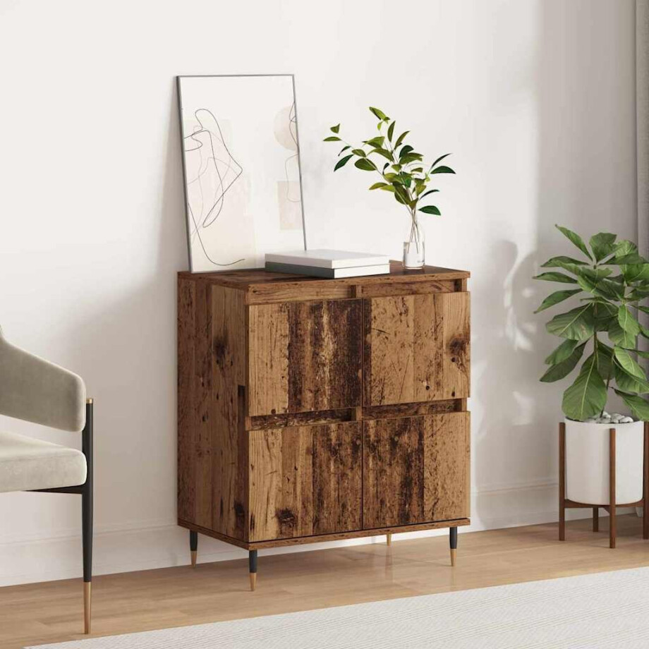 vidaXL Dressoir Oudhout 60 x 35 x 70 cm afbeelding 1