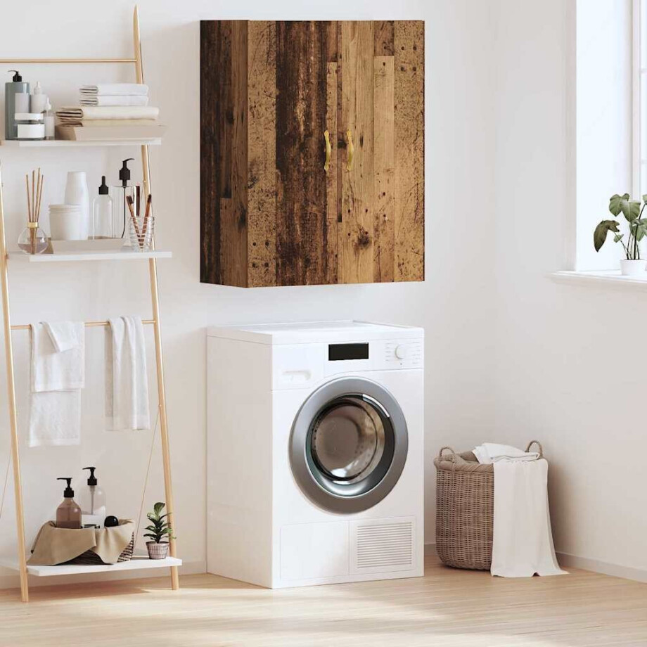 vidaXL Wandkast Wandgemonteerd Oudhout 69,5 x 34 x 90 cm Bewerkt hout vidaXL Wandkast Wandgemonteerd Oudhout 69,5 x 34 x 90 cm Bewerkt hout afbeelding 1