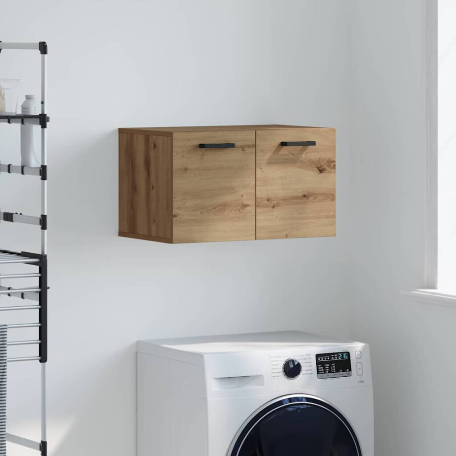 vidaXL Wandkast Artisan Eiken 60 x 36,5 x 35 cm Bewerkt hout vidaXL Wandkast Artisan Eiken 60 x 36,5 x 35 cm Bewerkt hout afbeelding 1