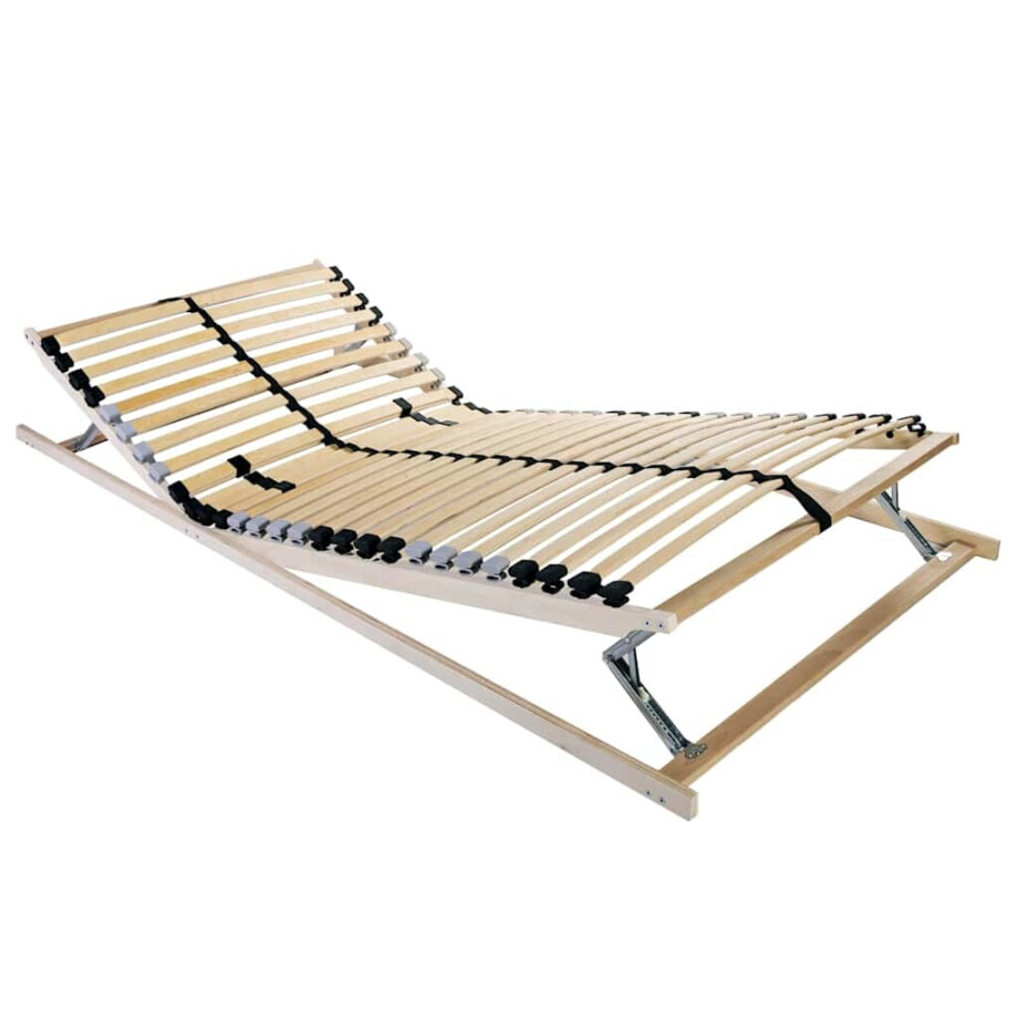 vidaXL Lattenbodem Bruin 140 x 190 cm Massief beukenhout afbeelding 1