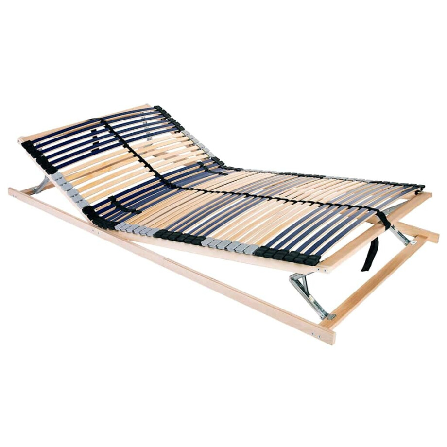 vidaXL Lattenbodem Bruin 140 x 190 cm Massief beukenhout afbeelding 1