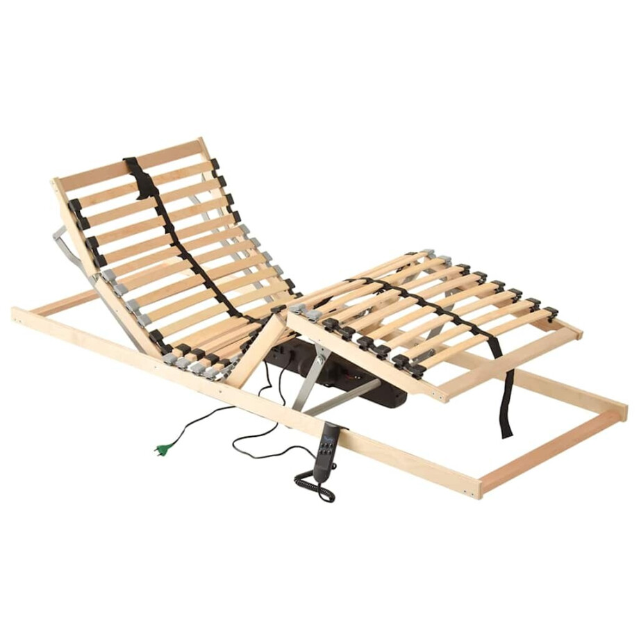 vidaXL Lattenbodem Bruin 90 x 190 cm Massief beukenhout afbeelding 1