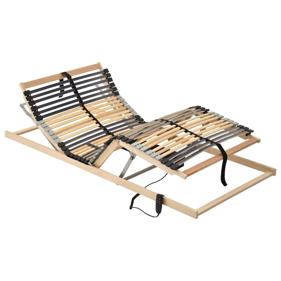 vidaXL Lattenbodem Bruin 90 x 190 cm Massief beukenhout afbeelding 1