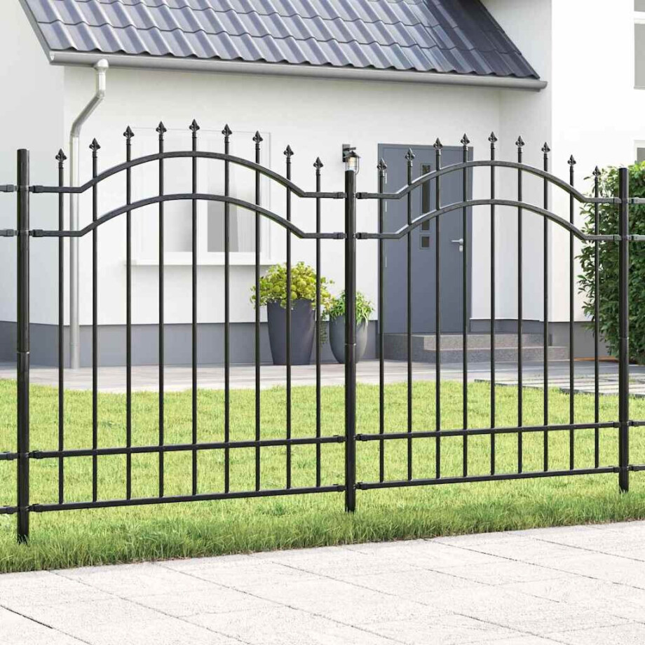 vidaXL Tuinhek Woerden Grijs 240 x 165 cm Poedergecoat staal afbeelding 1