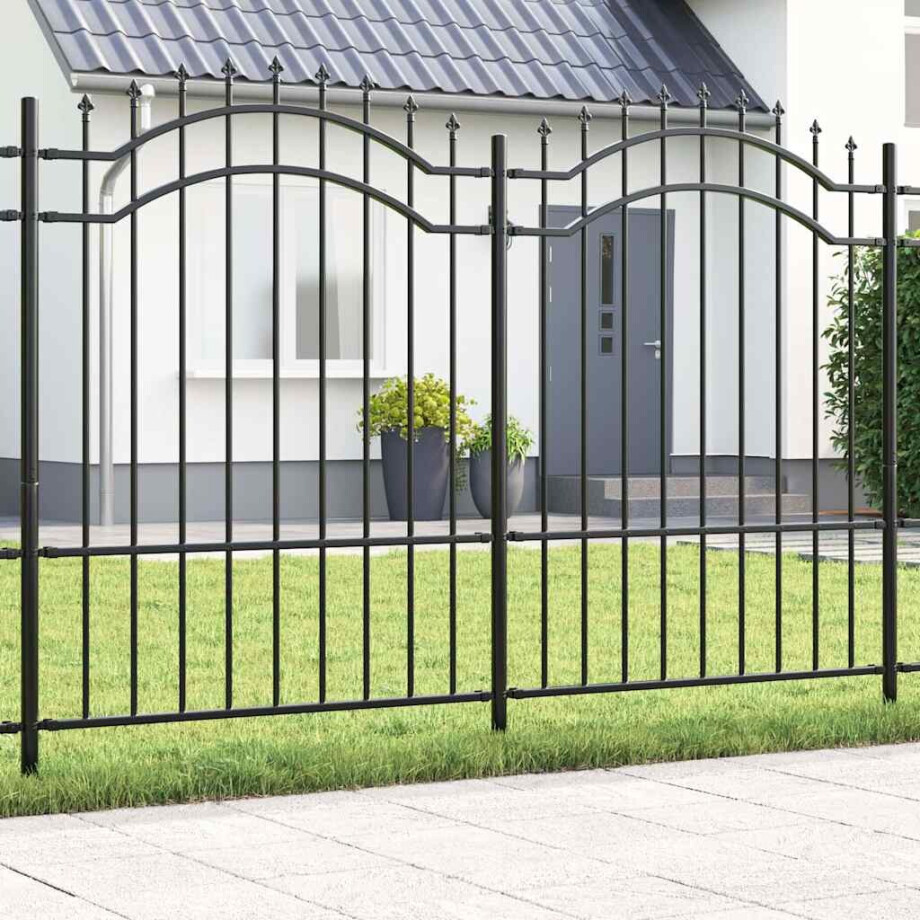vidaXL Tuinhek Woerden Grijs 240 x 190 cm Poedergecoat staal afbeelding 1