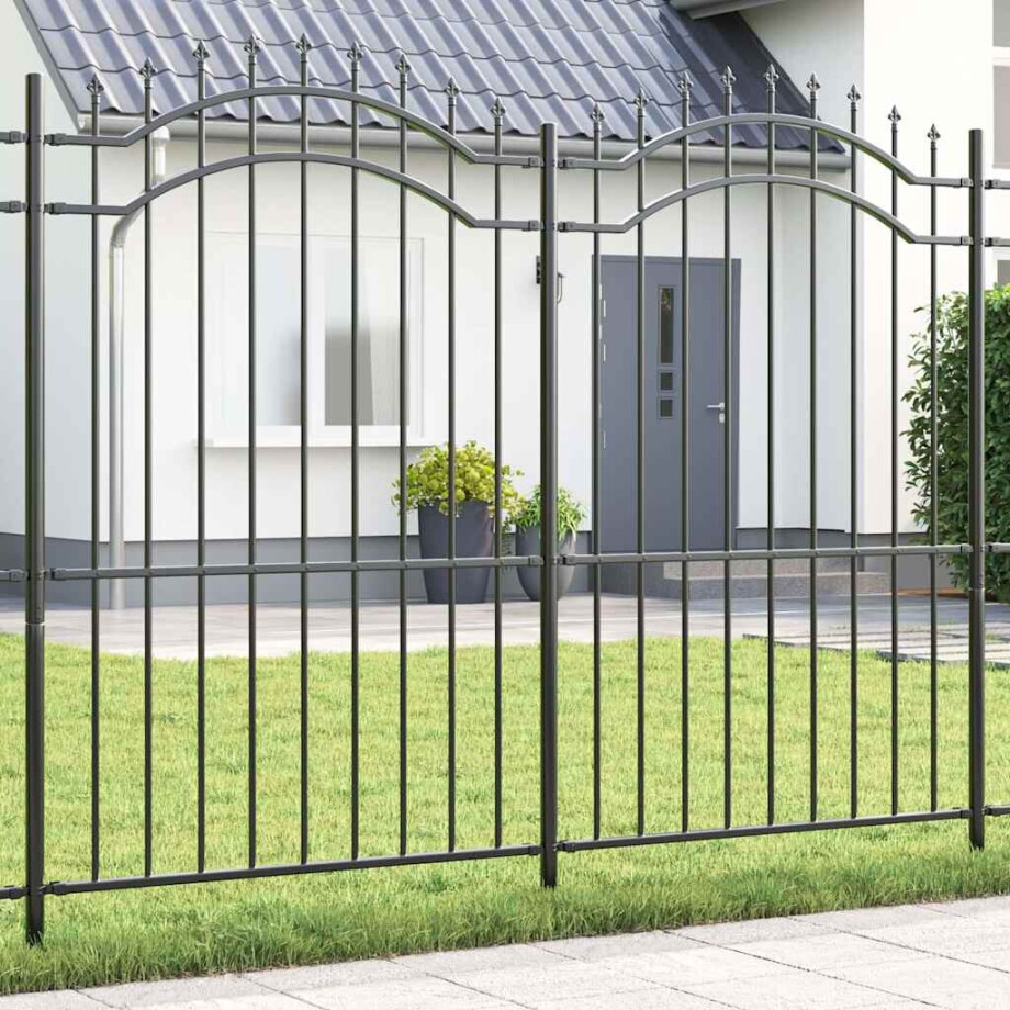 vidaXL Tuinhek Woerden Grijs 240 x 215 cm Poedergecoat staal afbeelding 1