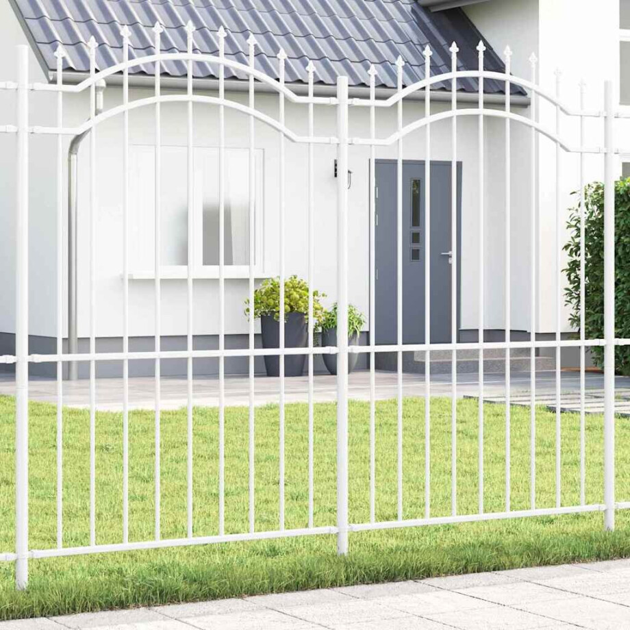 vidaXL Tuinhek Woerden Wit 240 x 215 cm Poedergecoat staal afbeelding 1