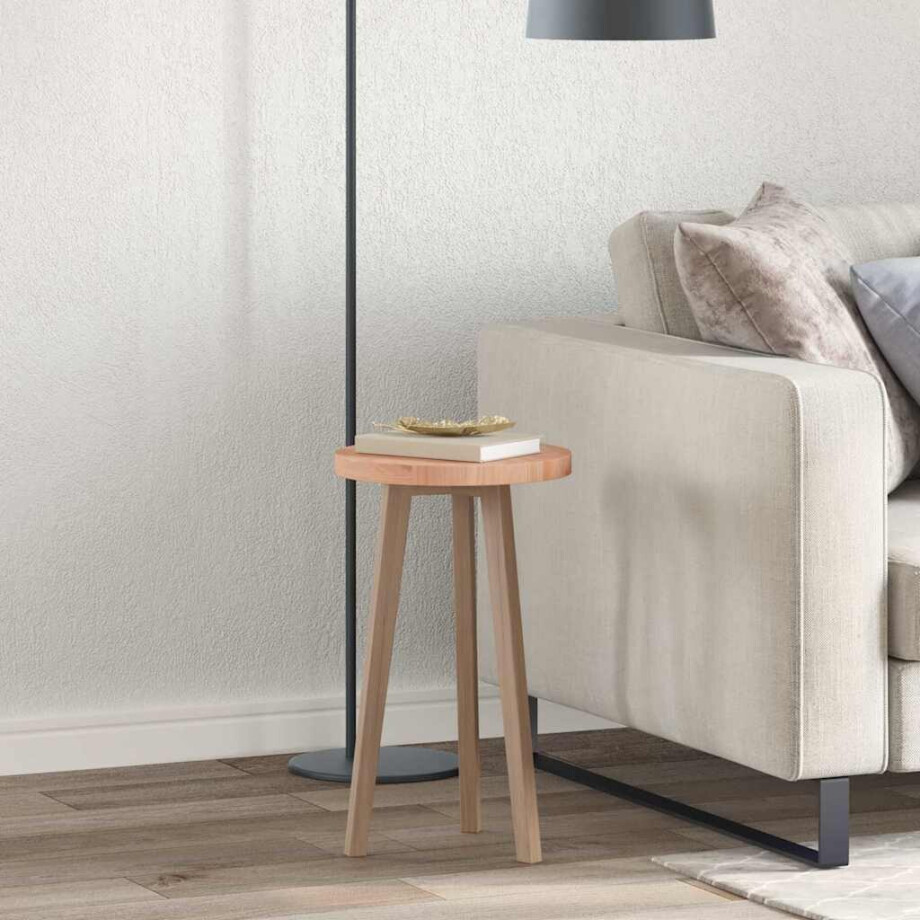 vidaXL Tafelblad Licht Bruin Ø 30 x 2,5 cm Massief Eikenhout afbeelding 1