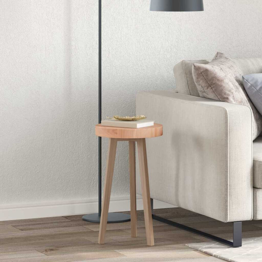 vidaXL Tafelblad Licht Bruin Ø 30 x 4 cm Massief Eikenhout afbeelding 1
