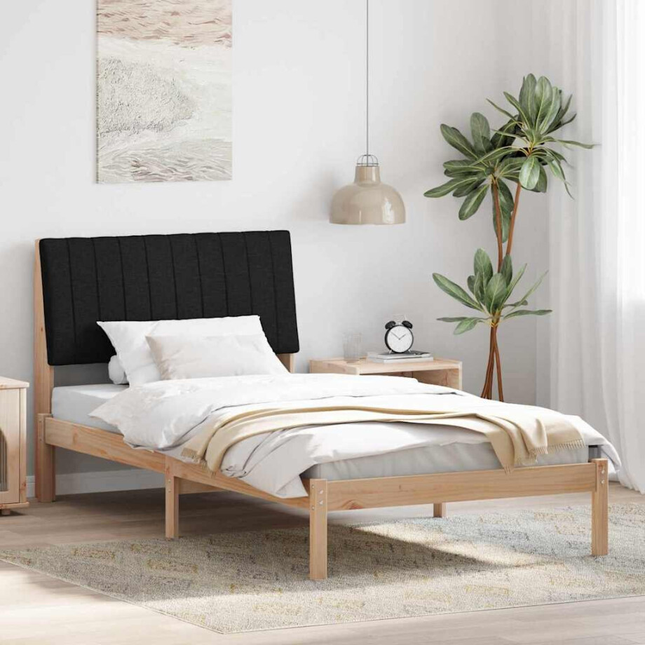vidaXL Bedframe met hoofdeinde Bruin 100 x 200 cm Massief grenenhout vidaXL Bedframe met hoofdeinde Bruin 100 x 200 cm Massief grenenhout afbeelding 1