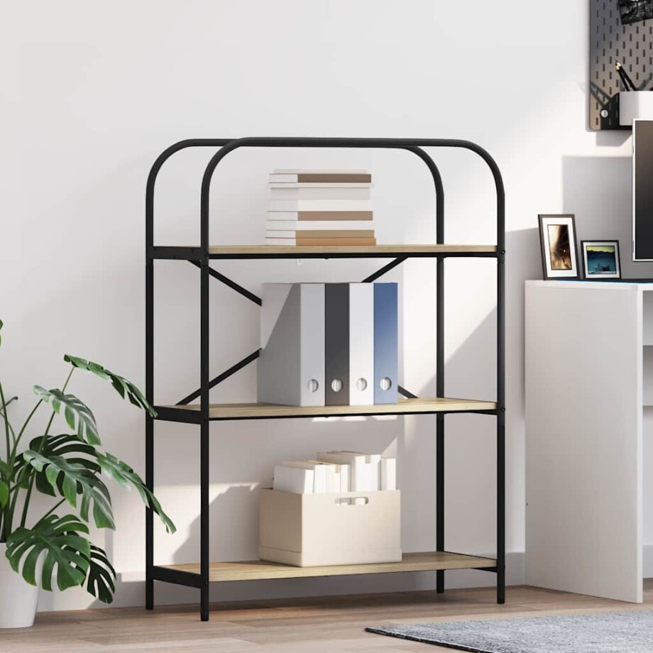 vidaXL Boekenkast Sonoma Eiken 80 x 30 x 109 cm Bewerkt hout vidaXL Boekenkast Sonoma Eiken 80 x 30 x 109 cm Bewerkt hout afbeelding 1