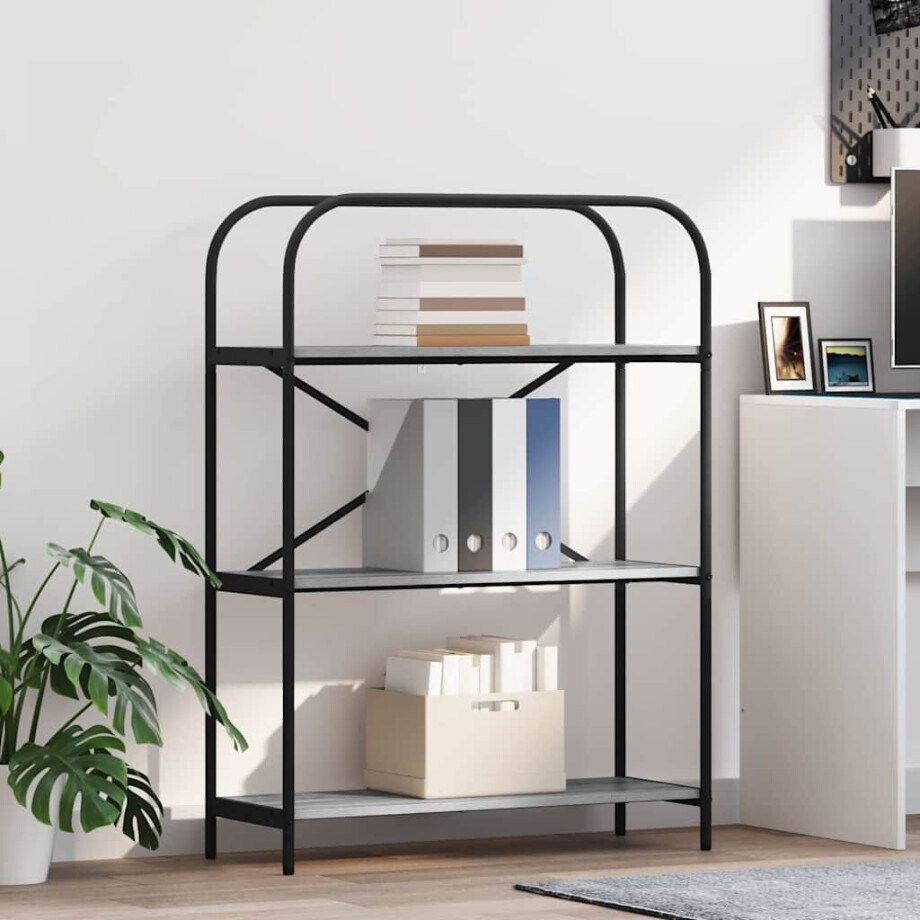 vidaXL Boekenkast Grijs Sonoma 80 x 30 x 109 cm Bewerkt hout afbeelding 1