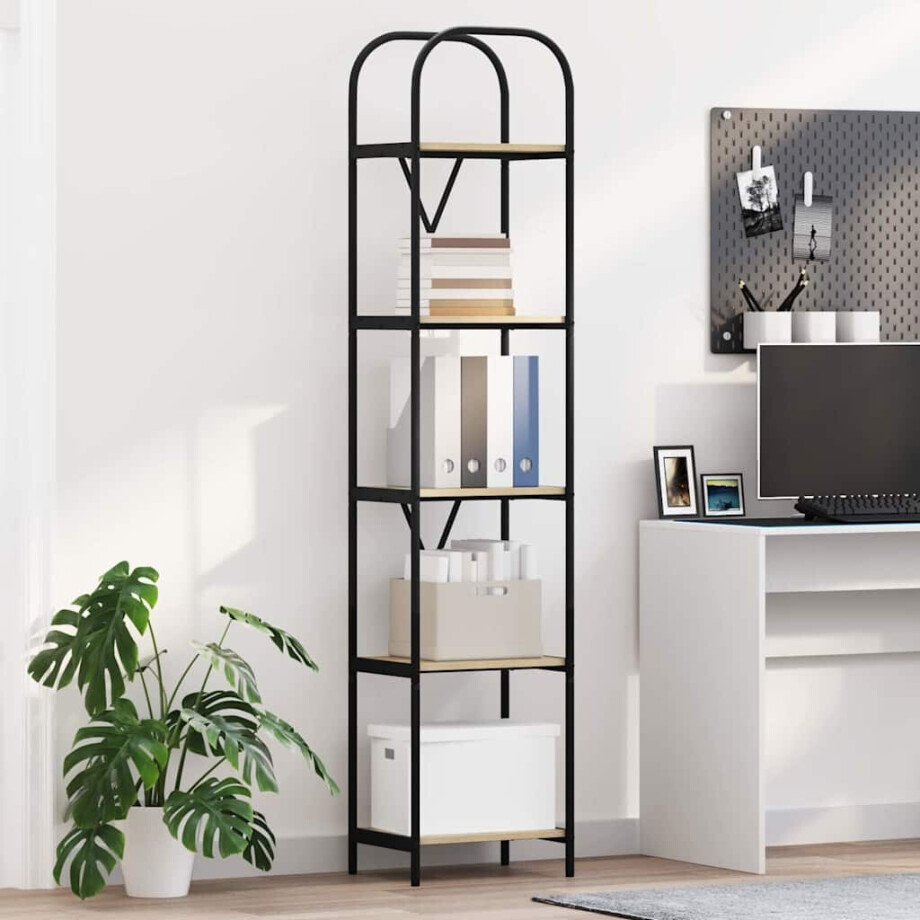 vidaXL Boekenkast Sonoma Eiken 40 x 30 x 183 cm Bewerkt hout vidaXL Boekenkast Sonoma Eiken 40 x 30 x 183 cm Bewerkt hout afbeelding 1