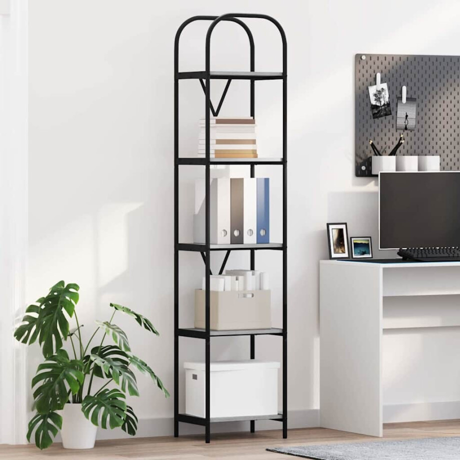 vidaXL Boekenkast Grijs Sonoma 40 x 30 x 183 cm Bewerkt hout afbeelding 1