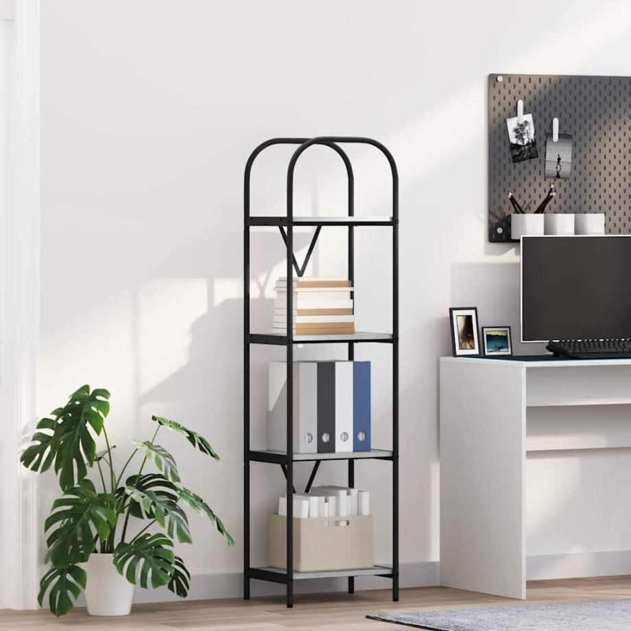 vidaXL Boekenkast Grijs Sonoma 40 x 30 x 146 cm Bewerkt hout afbeelding 1
