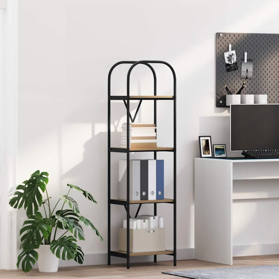 vidaXL Boekenkast Artisan Eiken 40 x 30 x 146 cm Bewerkt hout afbeelding 1
