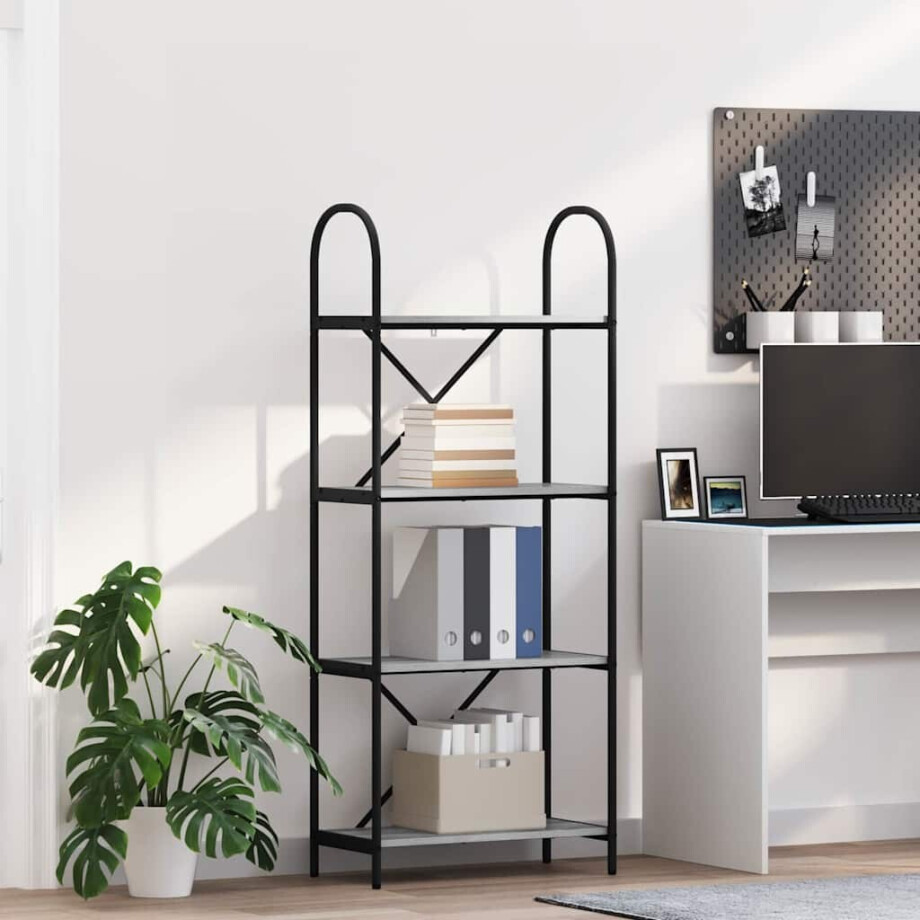 vidaXL Boekenkast Grijs Sonoma 60 x 30 x 146 cm Bewerkt hout afbeelding 1